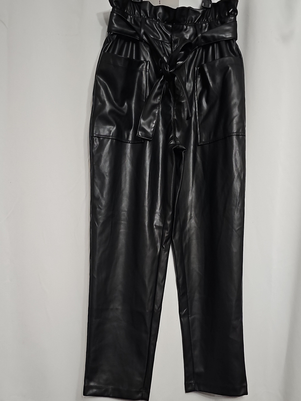 Who What Wear x Target Faux Leather Paper Bag Trousers Black Size 2 New